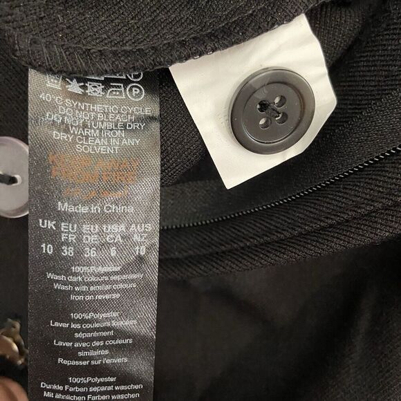 Nasty Gal Tapered Pleated High Waisted Smart Pants Black Size US 6 - Picture 9 of 12